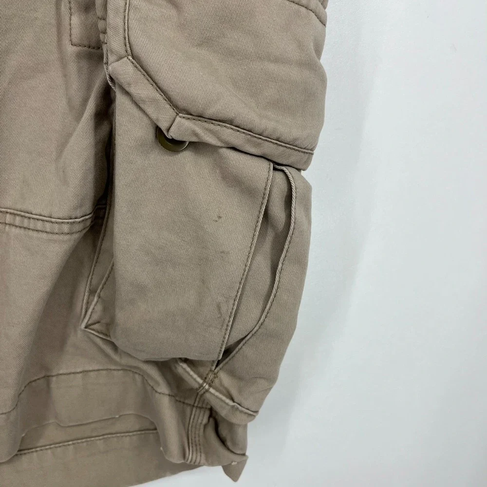 Polo Ralph Lauren Cargo Shorts Men's Size 40 Beige 100% Cotton‎ Pockets Vtg Y2K